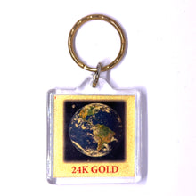 Mother Earth 24K Gold Foil Laser Engraved Keychain Nature’s Healing & Balance Keyring Gift
