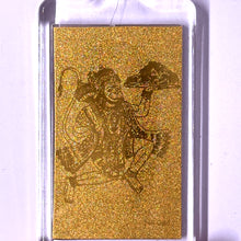 Gold 24K Foil  Hanuman Laser Engraved Keychain Warrior Deity for Strength & Protection Gift