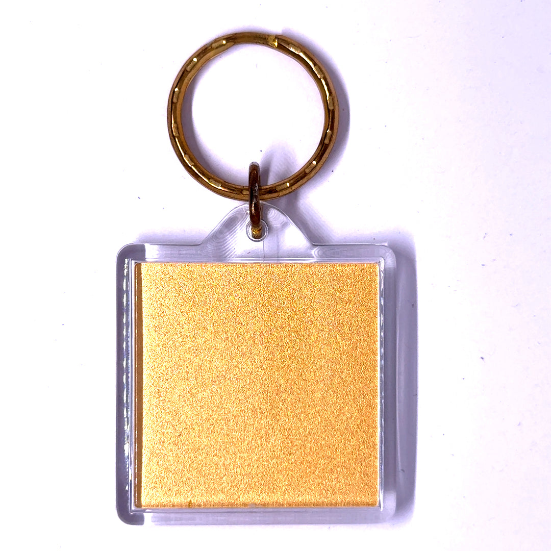 Goddess Lakshmi 24K Gold Foil Lakshmi Prosperity Laser Engraved Keychain Wealth Charm