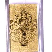Goddess Lakshmi 24K Gold Foil Keychain Keyring Divine Blessing for Wealth & Fortune