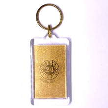 Radha Krishna 24K Gold Foil Laser Engraved Keychain in Divine Blessing for Relationships
