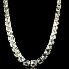 Premium White Cubic Zirconia Tennis 18.11’’ Necklace in 925 Sterling Silver 3-6mm Round CZ Stones Classic Luxury Bridal