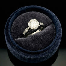 9K Yellow Gold Diamond Ring | Round Solitaire Center | Channel-Set & Pavé Band Design | Classic Bridal Elegance