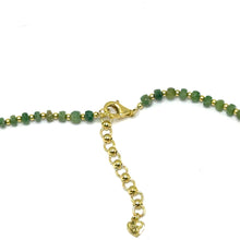 Royal Emerald Natural 4mm with 925 Sterling Silver Station Necklace Faceted Rondelle Beaded Gemstone Charms May Birthstone