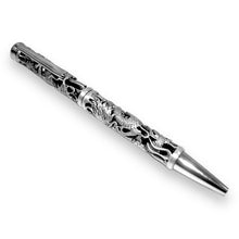 Luxury Black Handcrafted Writing Pen With Dragon Embossed Carving