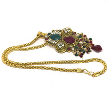 Royal Traditional Pattern Gold Plated Necklace, Earring Jewelry Set