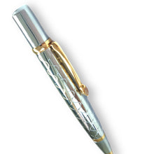 Luxury Gold Handcrafted Writing Pen With Inlay Wavy Design