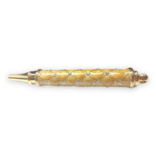 Luxury Gold Handcrafted Writing Pen With Artistic Stones Enamel