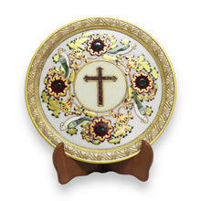 24K Gold Marble Handcrafted Catholic Jesus Cross 12