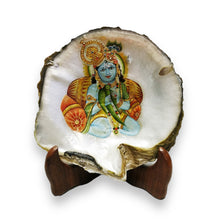 Marble 24K Gold Decoupaged Krishna Handpainted Shell
