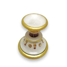 Marble 24K Gold Handcrafted Clock Stand 2 pc set