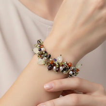 Mix Natural Semiprecious Beads Multi Colored Gemstone Bracelet