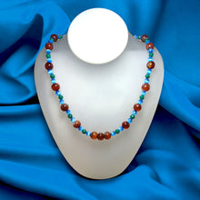 Natural Carnelian with Glass Ball Handmade Necklace