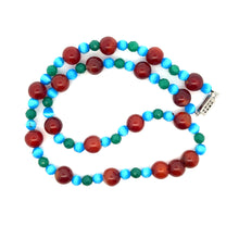 Natural Carnelian with Glass Ball Handmade Necklace