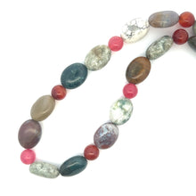 Natural Jasper Nugget & Carnelian Jade Gemstone Necklace