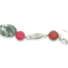 Natural Jasper Nugget & Carnelian Jade Gemstone Necklace