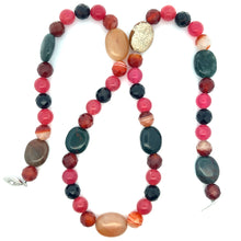 Natural Multi Jasper Jade Agate Gemstone Healing Necklace