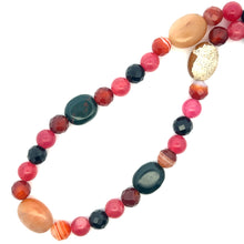 Natural Multi Jasper Jade Agate Gemstone Healing Necklace