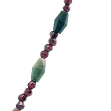 Natural Jasper Balloon & Garnet Gemstone Necklace Jewelry