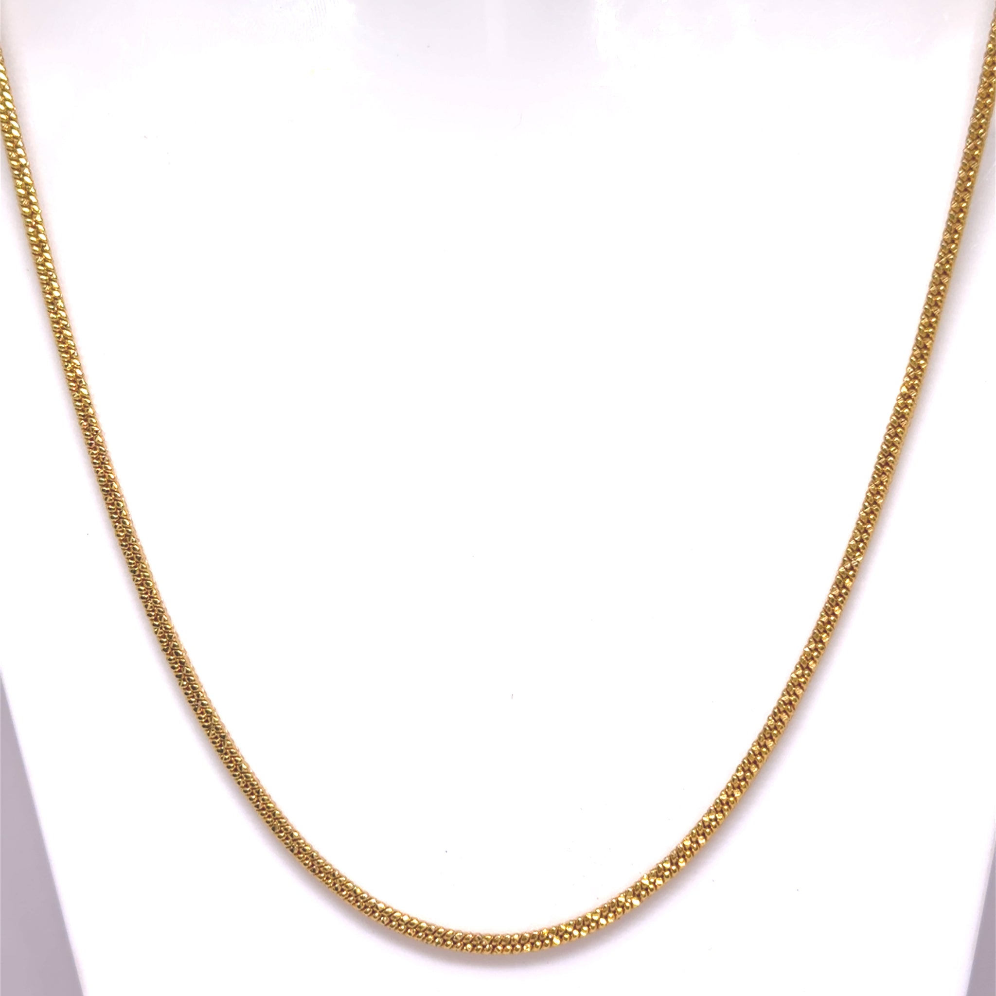 Yellow Gold Plated Fashionable 28” Snake Chain Necklace Jewelry