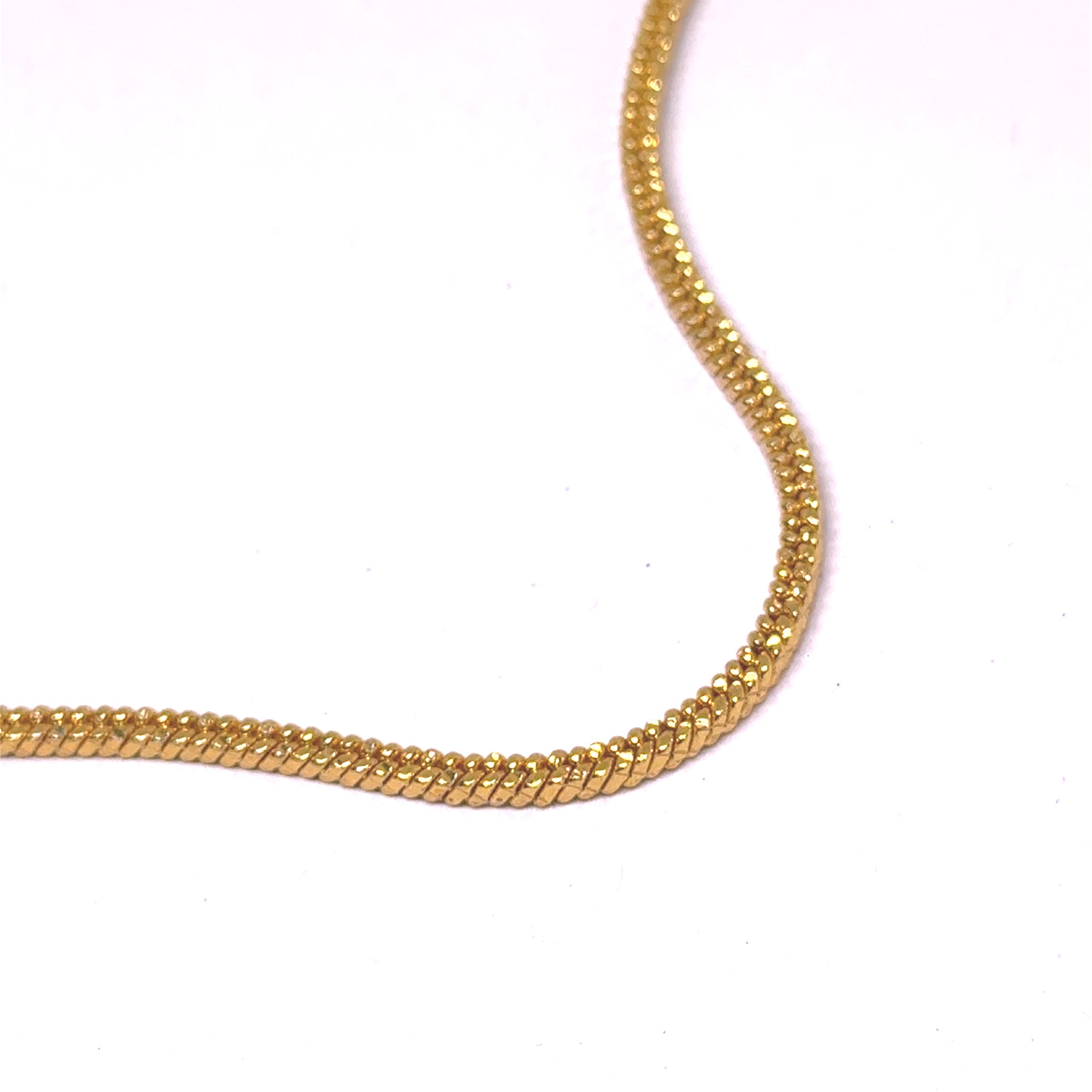 Yellow Gold Plated Fashionable 28” Snake Chain Necklace Jewelry