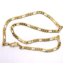 Gold Plated Chain Classic Figaro Style Necklace Jewelry