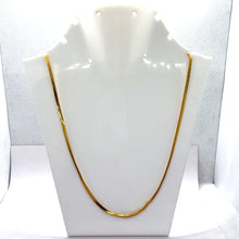 Textured Flat Flexi Gold Plated Chain Necklace Jewelry
