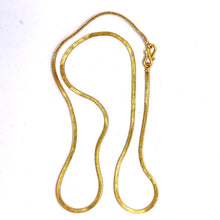 Textured Flat Flexi Gold Plated Chain Necklace Jewelry