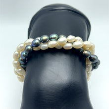 Freshwater Pearl Bracelet White Grey Drop Button Shape 9 Inch Perfect for Bridal Jewelry Symbol of Care Serenity and Calming Energy