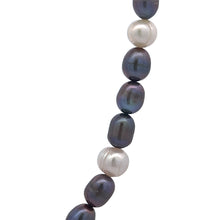 Chic Two-Tone Plain Pearl Birthstone Necklace