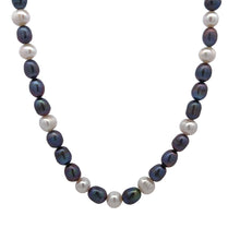 Chic Two-Tone Plain Pearl Birthstone Necklace