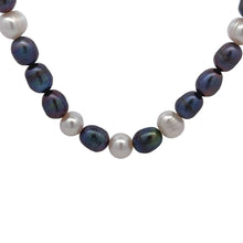 Chic Two-Tone Plain Pearl Birthstone Necklace