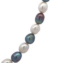 Classic White & Grey June Birthstone Plain Pearl Necklace