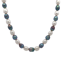 Classic White & Grey June Birthstone Plain Pearl Necklace