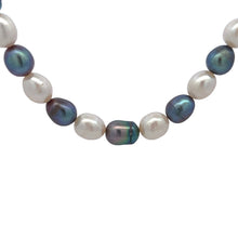 Elegant Two-Tone Plain Pearl Necklace June Birthstone