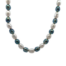 Pearl White & Grey Classic June Birthstone Plain Necklace