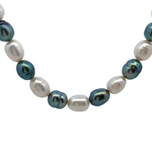 Pearl White & Grey Classic June Birthstone Plain Necklace