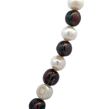 Classic Two-Tone Smooth Ringed Pearl Necklace