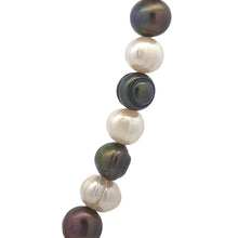 Elegant Brown White Plain Ringed Pearl Necklace