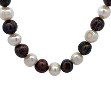 Classic Two-Tone Smooth Ringed Pearl Necklace