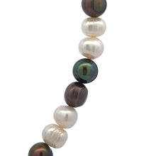 Elegant Two-Tone Plain Ringed Pearl Necklace