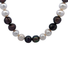 Pearl Two-Tone Plain Ringed Elegant Necklace