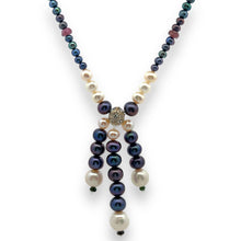 Natural Multi Tourmaline & Pearl Gemstone Handmade Necklace