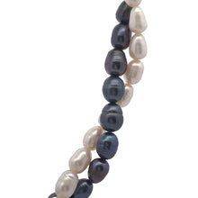 Classic White & Grey Twisted Plain Pearl Necklace