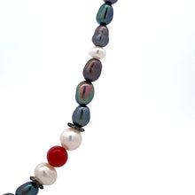 Pearl Classic Plain with Coral Handmade Necklace