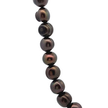 Classic Two-Tone Ringed Plain Pearl Necklace