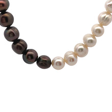 Timeless Two-Tone Plain Ringed Pearl Necklace