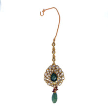 Royal Traditional Necklace, Earring with Ear Chain and Tikka Gold Plated Indian Bridal Jewellery Set