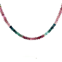 Natural Handmade Necklace Multi Tourmaline Gemstone Colorful Faceted Beaded Jewelry