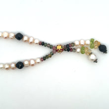 Natural Multi Tourmaline Pearl Citrine Peridot Beads Crafted Necklace